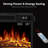 Electric Fireplace Insert, Freestanding/recessed Heater With 7 Flame Brightness, 2 Heat Modes, Remote Control, Quiet Operation, Safe For Kids & Pets, For Living Room, Bedroom