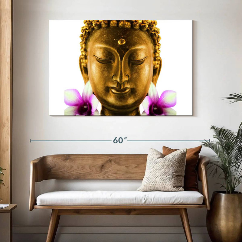 Bouddha Adella en fleurs, H 32 po x l 48 po