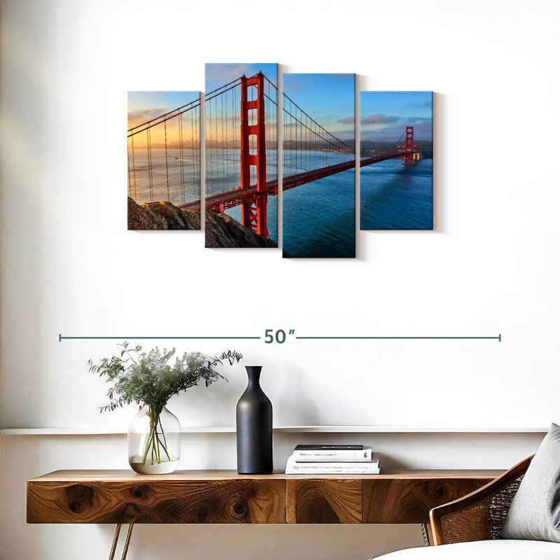Senne Famous Golden Gate Bridge, 22" H x 36" W