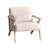 Joesy 26.8" Wide Upholstered Linen Blend Accent Chair with Wooden Legs and One Pillow-1659214756