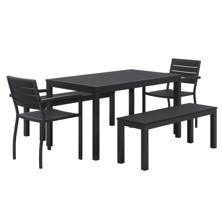 Eveleen Set 32" L Square Plastic/Acrylic Breakroom Table