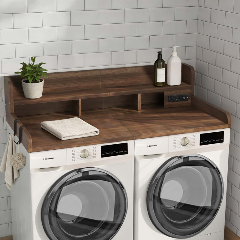 Comptoir de lavage intelligent à 2 niveaux avec prise de courant et rangement
