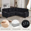 Canapé en L avec canapé-lit escamotable, canapé-lit avec siège de rangement, canapé-lit modulaire à 5 places avec USB, canapé-lit modulaire pour salon, appartement-1151825626