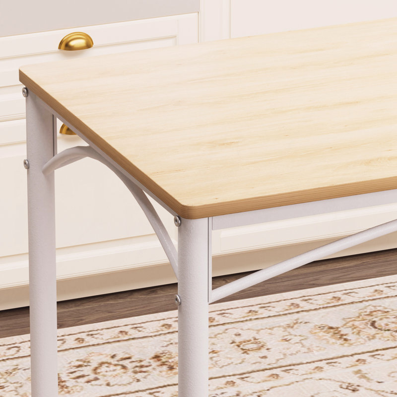 Ensemble de table de salle à manger, Naturel / Blanc