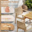 2 chaises de patio pour le patio avec accoudoirs rembourrés amovibles et finition en teck