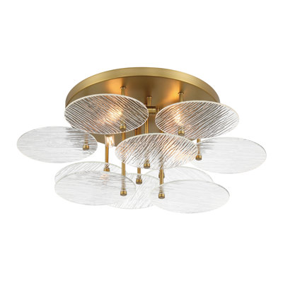Laiton doux Amata avec lumière semi-encastrée transparente