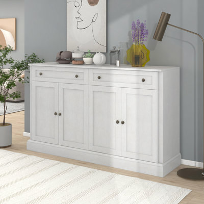 Kitchen Sideboard Storage Buffet Cabinet With 2 Drawers & 4 Doors Adjustable Shelves For Dining Room, Living Room by Ophelia & Co.