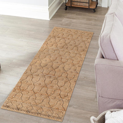Tapis naturel en jute / sisal tissé à la main Michellene