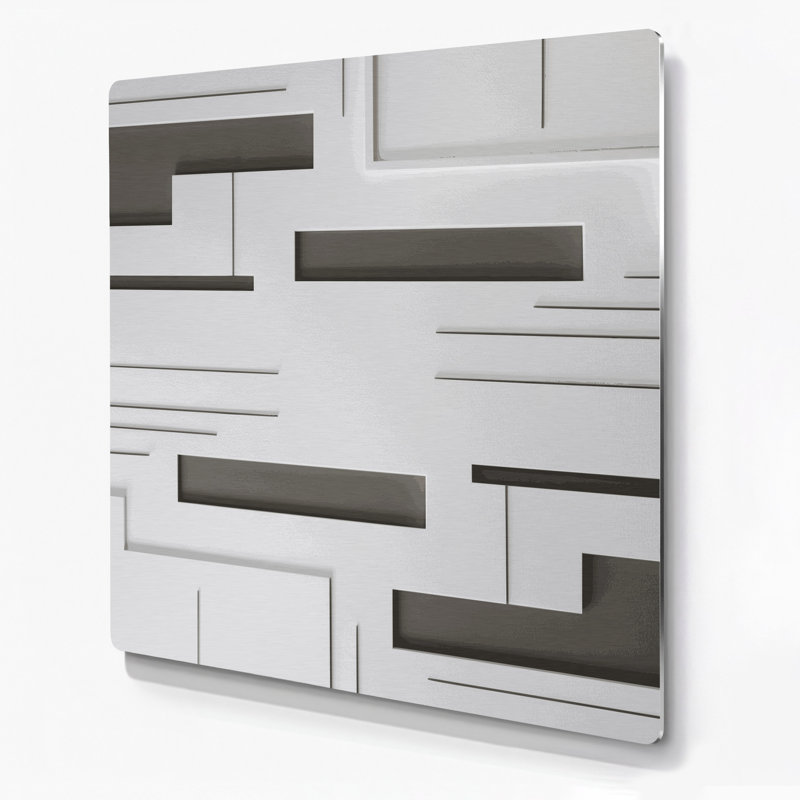 Minimalisme 10, art mural en métal vert, H 12 po x l 12 po