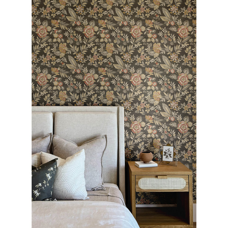 Papier peint Begonia Sea Floral Trail, Noir