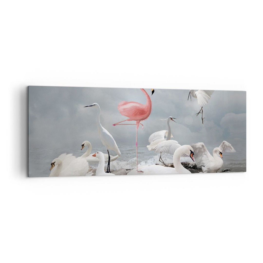 Leinwandbild Flamingo Swan Fantasy