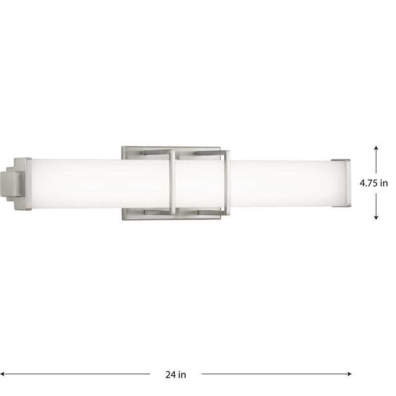 Meuble-lavaboe 1 lumière à del en nickel brossé à luminosité Deering