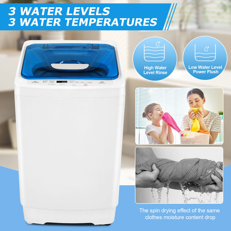 Himimi Portable Washing Machine 17.8Lbs Large Capacity 2.3 Cu.ft Washer  with 8 Programs 3 Water Temps 3 Water Levels Selections & Reviews