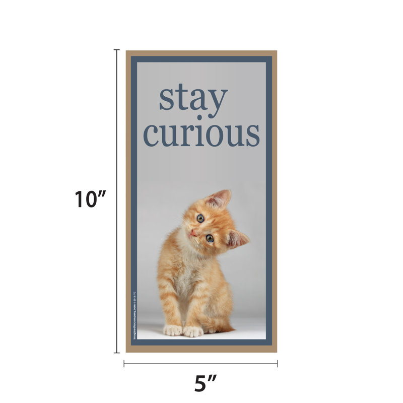 Panneau vertical en bois Stay Curious