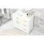 Meuble-lavabo 36 po avec lavabo en bois massif 36 po, 2 portes, 3 tiroirs, blanc, céramique blanche Scratch, tiroirs-595125173