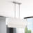 3 Light Bronze Medium Linear Chandelier With Hand Crafted Off-White Hardback Shades-1327652878