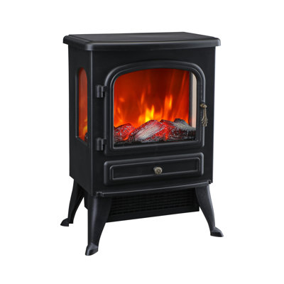 London Boutique 36 cm W Black Electric Fireplace