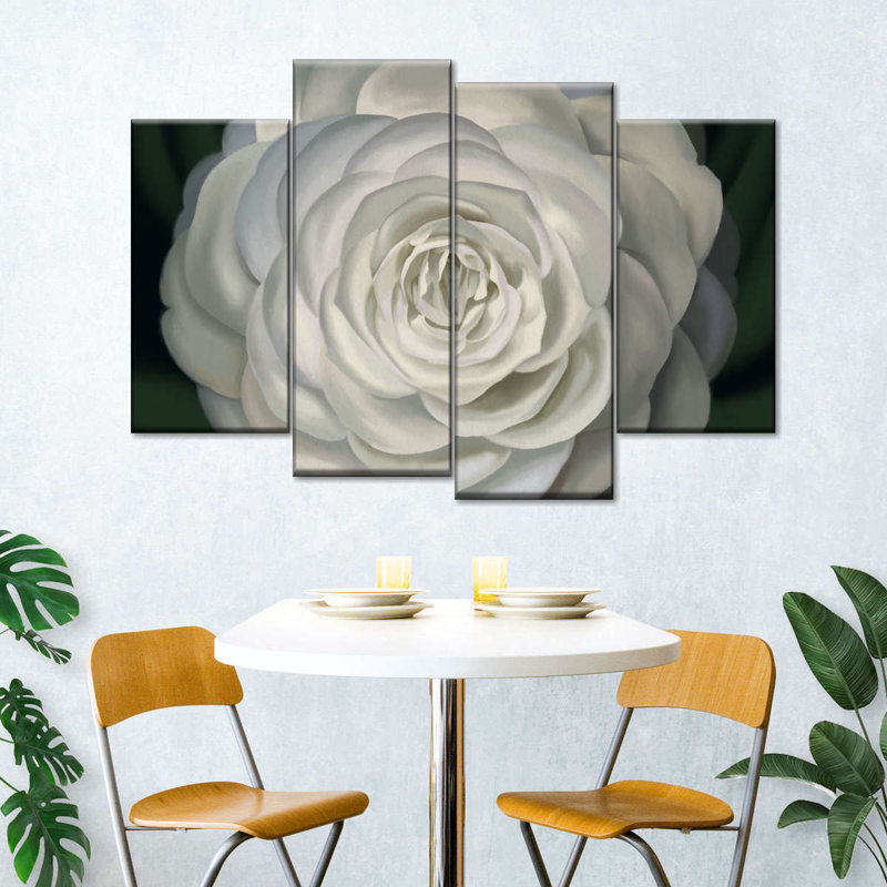 Camélia, reproduction d'art sur toile, H 54 po x l 84 po