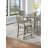Dining Table 4X High Chairs 5Pcs Counter Height Dining Set Plush Upholstered Fabric Seat Contemporary Style
