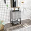 Ensemble de meuble-lavabo simple 24 po avec surface solide Riekie-1467394666