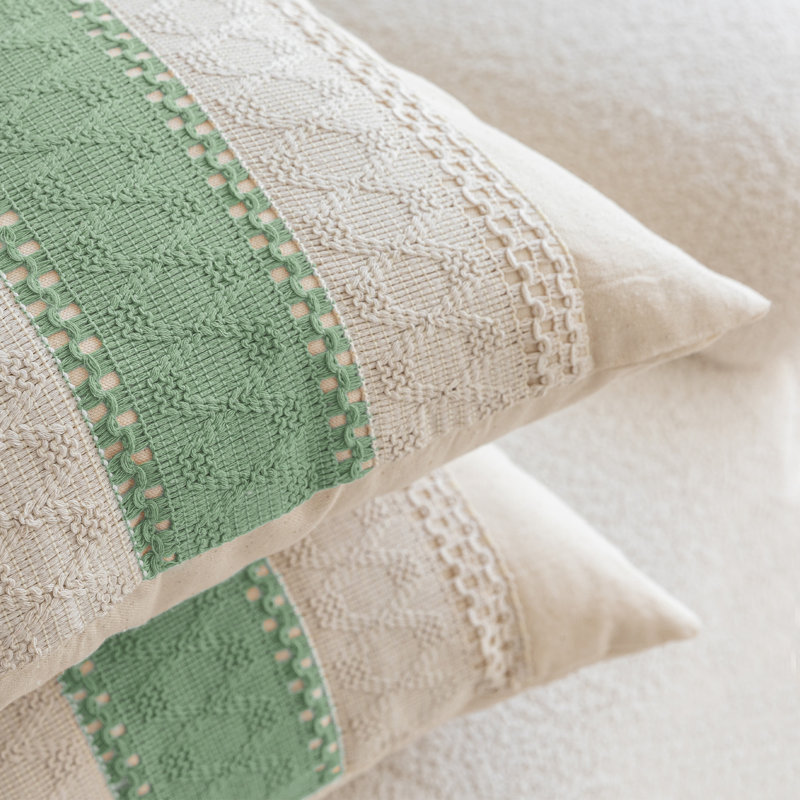 Housse de coussin Barossa, Vert sauge, Rectangle H 12 po x l 20 po
