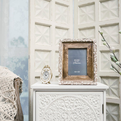 Anderson Brown Solid Wood Embossed Picture Frame