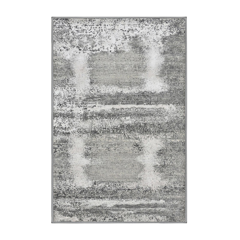 Wool Abstract Indoor Rug, Rectangle 7' x 9'