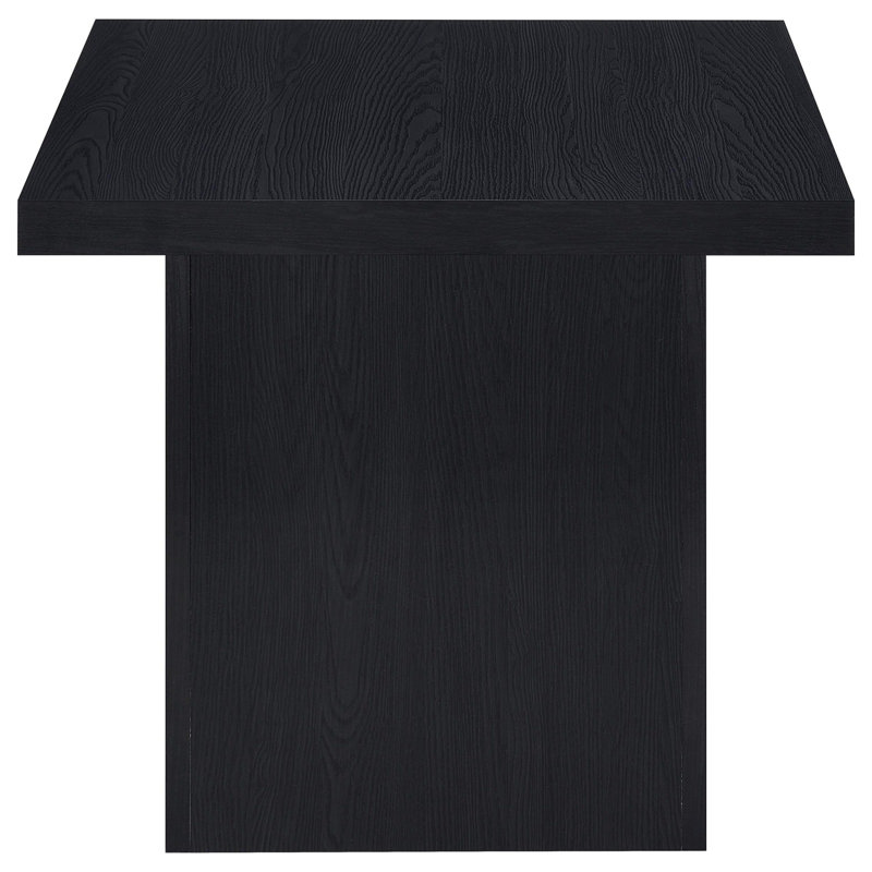 Table de bout carrée noire Exeter, Noir