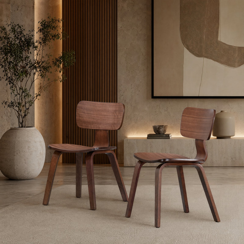 Solid Wood Side Chair, Walnut