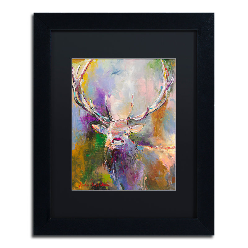 « flambe », impression sur toile tendue, H 14 po x l 11 po x P 0,5 po, Cadre noir, Noir