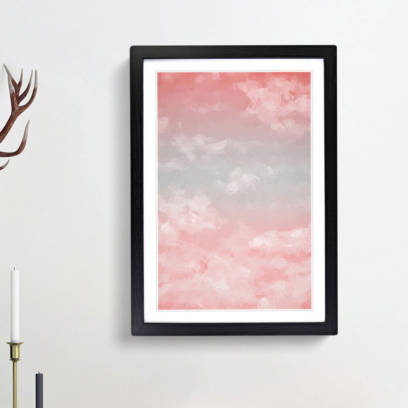 Through the Clouds in Abstract - Framed Print, Black, 76cm H x 50cm W x 2cm D