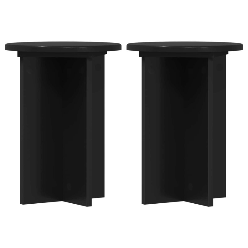 1 Tier Plant Stand Set of 2, 40cm H x 40cm W x 40cm D, Black