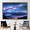 Superbe décoration murale sur le thème de l'espace avec des nuages et un paysage de la Voie Lactée sur toile