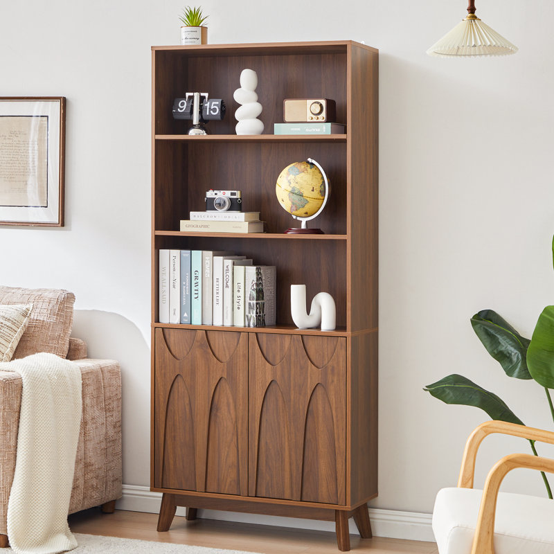70.7" Storage Bookcase, Brown