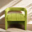 Chaise d'appoint moderne en velours, dossier et style, sans assemblage requis-1000501721