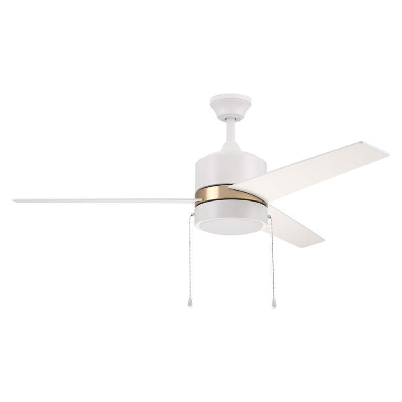 Ventilateur de plafond de 52 po avec chaînes de traction, trousse d'éclairage incluse, fonctionne avec une lampe stable et silencieuse