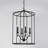 4 - Light Matte Black Lantern Pendant