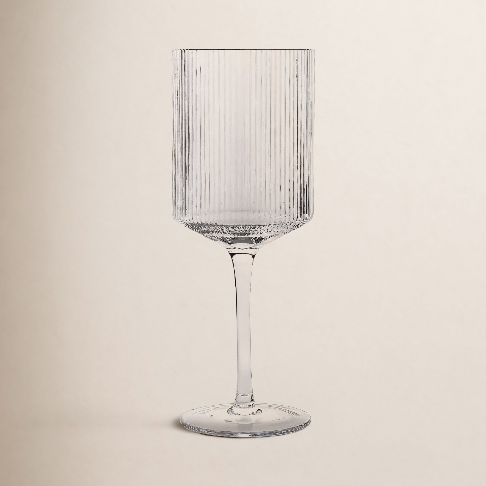 Harlow Ribbed Crystal Goblet