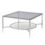 Table basse Adelrik, finition verre et chrome