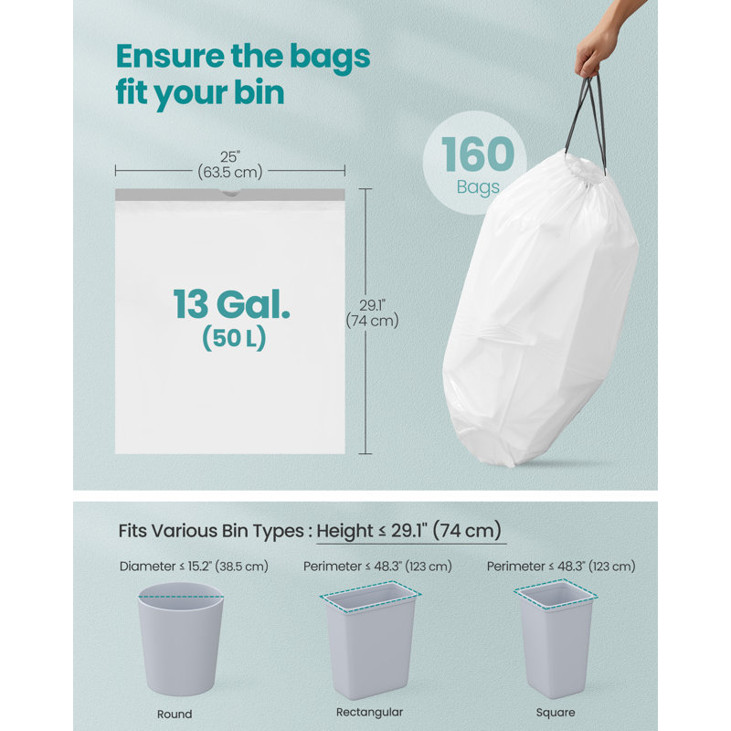 10L Trash Bags - 160 Count