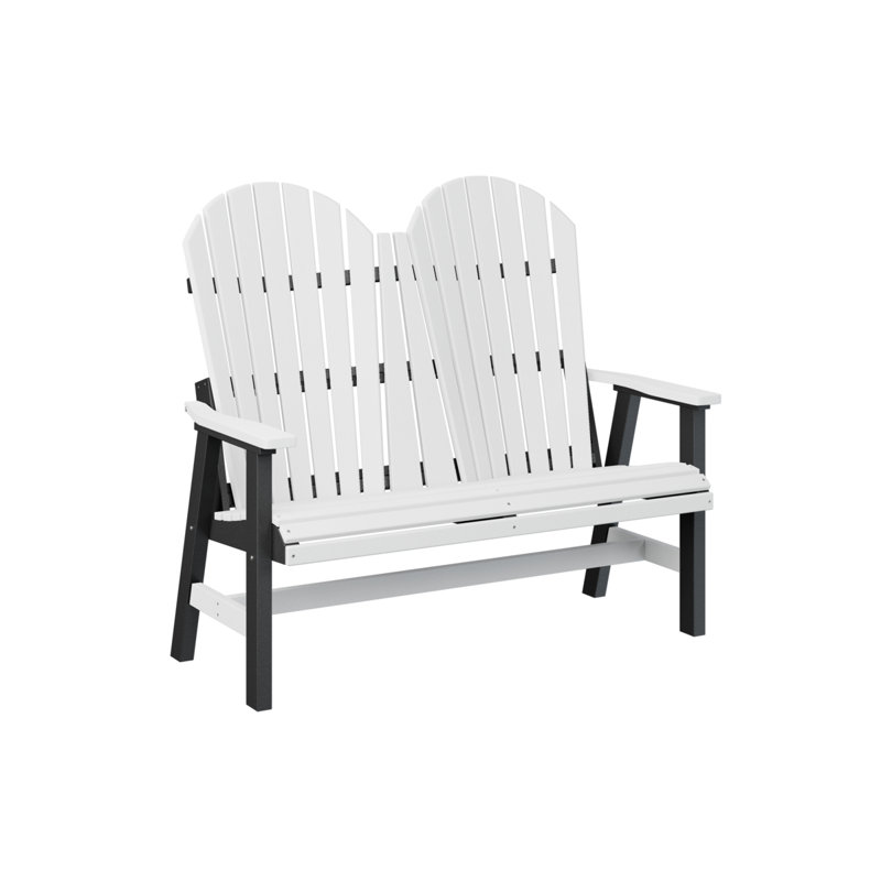Berlin Gardens Comfo Back Loveseat, White Top/Black Base