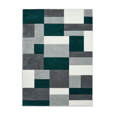 Matrix area rug Machine Woven Rectangle Grey