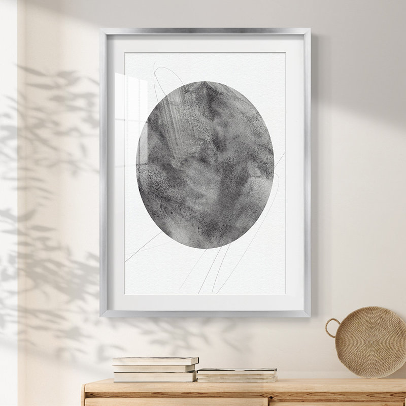 Graphite Moon II - impression encadrée