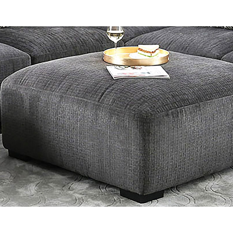 Contemporary Square In Grey Colour With Memory Foam, Tapered Legs, And Modular Design, 43"L X 43"W 21"H, Solid Wood Frame Chenille Upholstery Title