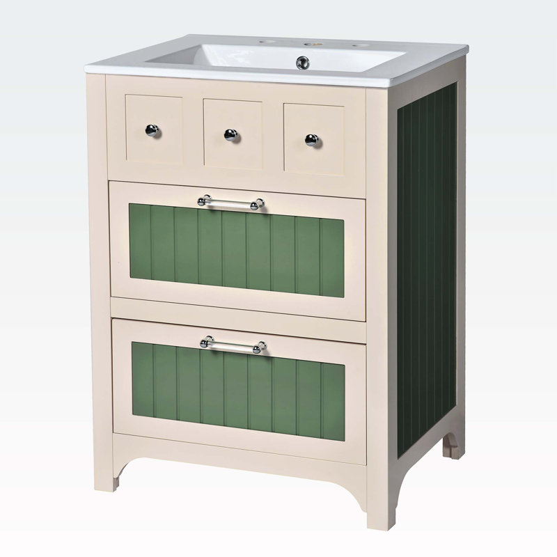Meuble-lavabo 24 po avec lavabo en céramique