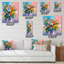 Horloge murale Bouquet de fleurs éclatantes-1107193285