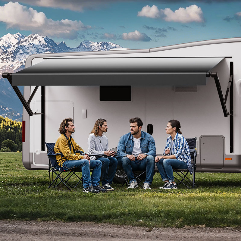 10' RV Replacement Awning Electric Trailer Awning for Most DC12V RVs
