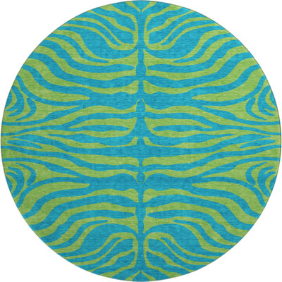Premium Machine Washable Corum AMF1043 Animal Print Rug