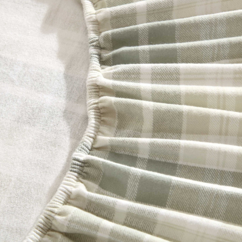 Ensemble de draps en flanelle de coton Eddie Bauer, Ensemble de draps pour grand lit avec 2 taies d'or