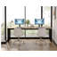 Bureau d'ordinateur double 78,74 pouces pour 2 personnes - poste de travail industriel extra long avec structure en métal robuste, grande table d'étude double pour bureau à domicile, finition grise et noire-1209591260